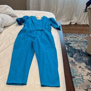 80’s Elegant Teal Women's Jumpsuit